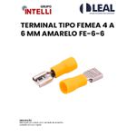 TERMINAL TIPO FEMEA 4 A 6 MM AMARELO FE-6-6 INTELLI