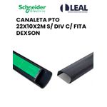 CANALETA PRETA 20X12X2M SEM DIVISÓRIA COM FITA E COM RETENTOR DEXSON