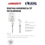 DUCHA HIGIENICA 3T 127X4000W LORENZETTI