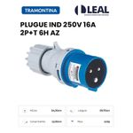 PLUGUE INDUSTRIAL 250V 16A 2P+T 6H AZUL - TRAMONTINA 