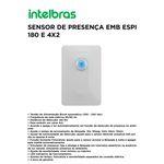 SENSOR DE PRESENCA EMB ESPI 180 E 4X2 INTELBRAS