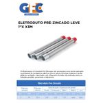 ELETRODUTO PRÉ ZINC LEVE 1"X 3M