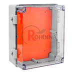 QUADRO MONTAGEM PVC CINZA TAMPA TRANSPARENTE. 250X200X130 IP66 ROHDINA