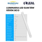 LUMINÁRIA LED SLIM 18W 6500K 50CM BRANCO BLUMENAU