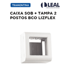 CAIXA SOBREPOR + TAMPA 2 POSTOS - LINHA LIZFLEX