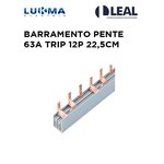 BARRAMENTO PENTE 63A TRIP 12P 22,5CM LUKMA