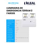 LUMINÁRIA DE EMERGÊNCIA 1200 LUMENS 2 FARÓIS BLUMENAU
