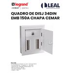 QUADRO PARA 34 DISJUNTORES 150A CEMAR