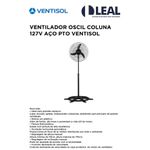 VENTILADOR OSCILANTE COLUNA 127V 60CM AÇO PRETO - 200W