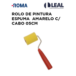 ROLO DE PINTURA ESPUMA AMARELO C/ CABO 05CM ROMA