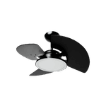 VENTILADOR TETO AVENTADOR 127V PRETO 2 LÂMPADAS
