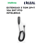 EXTENSÃO 2P+T 10A 5METROS PRETO 3 TOMADAS INTELBRAS