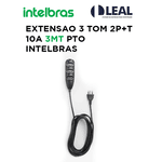 EXTENSÃO 2P+T 10A 3 METROS PRETO 3 TOMADAS INTELBRAS