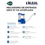 MECANISMO DE ENTRADA UNIVERSAL PARA CAIXA ACOPLADA BLUKIT