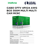 CABO CFTV 4PX24 AWG BCO 300M MULTI MULTI CAM MC8C