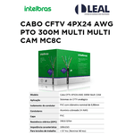CABO CFTV 4PX24 AWG PTO 300M MULTI MULTI CAM MC8C