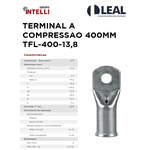 TERMINAL A COMPRESSAO 400MM TFL-400-13,8 INTELLI