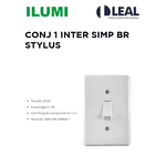 CONJUNTO 1 INTERRUPTOR SIMPLES BRANCO STYLUS