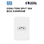 CONJUNTO TOMADA 2P+T 10A BRANCO COMPOSÉ