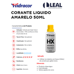 CORANTE LÍQUIDO AMARELO 50ML HIDRACOR 