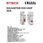 DISJUNTOR DIN UNIP 40A 3KA STECK
