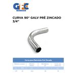 CURVA 90º GALVANIZADO PRE ZINCADO 3/4"