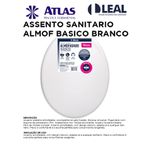 ASSENTO SANITÁRIO ALMOFADADO BÁSICO BRANCO ATLAS