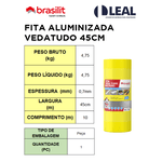 FITA ALUMINIZADA VEDATUDO 45CM BRASILIT