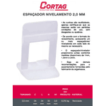 ESPAÇADOR NIVELADOR SLIM 2,0 MM 100PÇ CORTAG