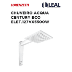 CHUVEIRO ACQUA CENTURY BCO ELET.127VX5500W 7510605