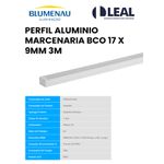 PERFIL ALUMINIO MARCENARIA BRANCO 17 X 9MM 3M BLUMENAU