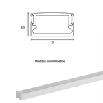 PERFIL ALUMINIO MARCENARIA BRANCO 17 X 9MM 3M BLUMENAU