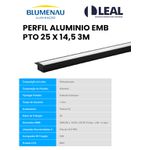 PERFIL ALUMÍNIO EMBUTIR PRETO 25 X 14,5 3M BLUMENAU