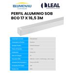 PERFIL ALUMÍNIO SOBREPOR BRANCO 17 X 16,5 3M BLUMENAU