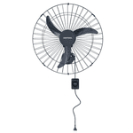 VENTILADOR OSCILANTE PAREDE 127V 60CM AÇO E PRETO