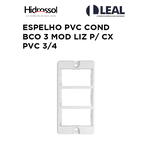 ESPELHO PVC COND BCO 3 MOD ALUMBRA P/ CX PVC 3/4 HIDROSSOL P34.25