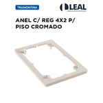 ANEL C/ REG 4X2 P/ PISO CROMADO TRAMONTINA