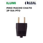 PINO MACHO CHATO 2P 10A PRETO ILUMI 
