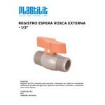 REGISTRO ESF ROSCA EXT 1/2 PLASTILIT 20105029 
