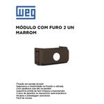 MODULO COM FURO (2UN) MARROM COMPOSÉ 14178398