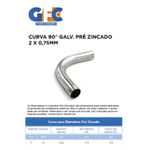 CURVA 90º GALVANIZADO PRE ZINCADO 2" 