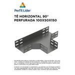 TE HORIONTAL 90° PERFURADA 100X50 