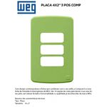 PLACA 4X2" 3 MOD VERDE COMPOSÉ 