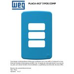 PLACA 4X2" 3 MOD AZUL COMPOSÉ 