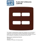 PLACA 4X4" 4 MOD MARROM COMPOSÉ 