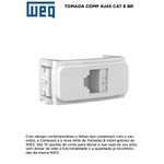 MODULO RJ45 CAT 6E BRANCO COMPOSÉ 