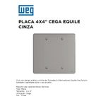 PLACA 4X4 CEGA CINZA EQUILE 