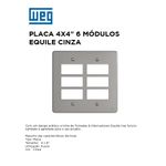 PLACA 4X4 6 MOD CINZA EQUILE 