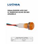 SINALEIRO LED C/ RAB OLHO DE BOI LK-10 AM 24V LUKMA 16055