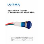 SINALEIRO LED C/ RAB OLHO DE BOI LK-10 AZ 24V LUKMA 